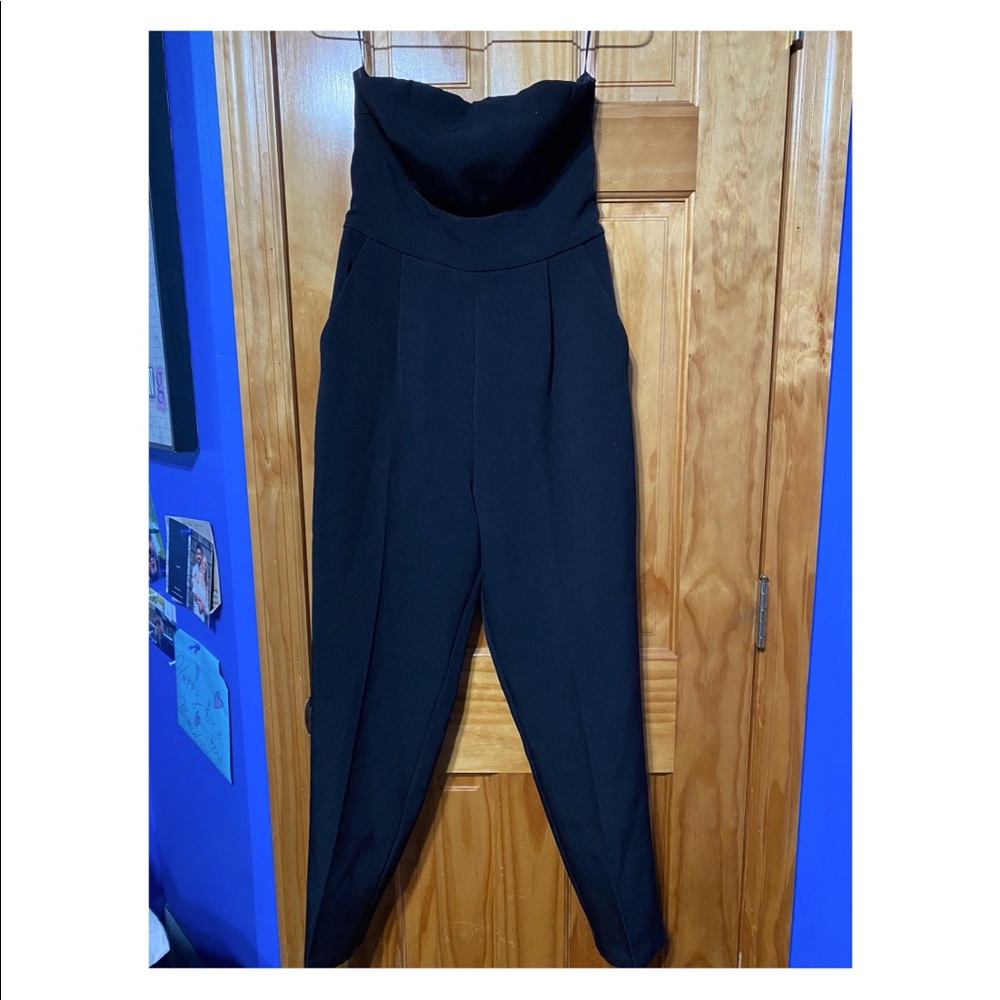 Black cut out jumpsuit.